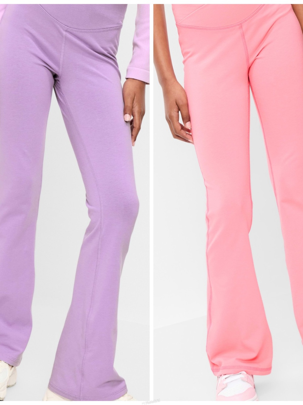 Old Navy high waisted crossover flared leggings Set - Pink and Lavender